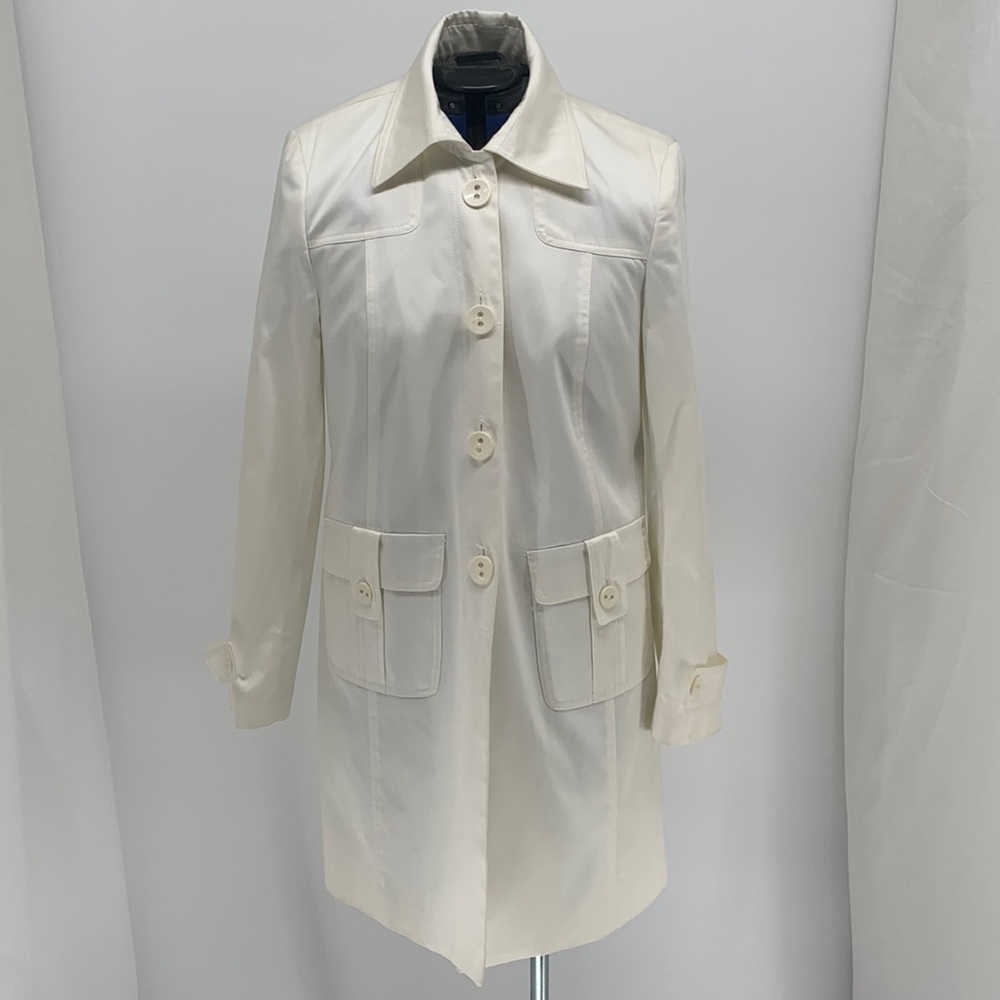 Tribal• Cream, Lightweight Spring Coat with Pockets Sz10